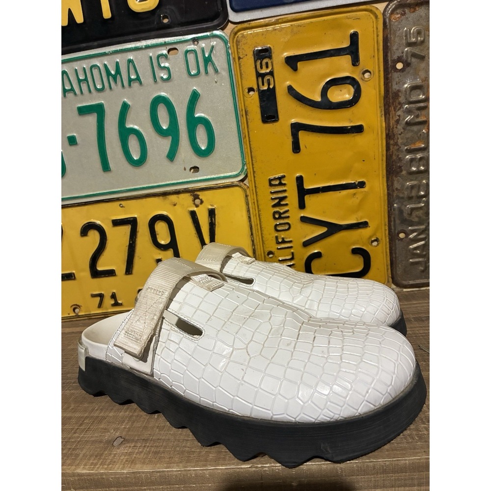 Sorel Viibe White‎ Clogs Leather Slip On Womens Size 10/UK 8/EUR 41